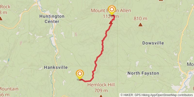 Vermont Long Trail stage 17 Map