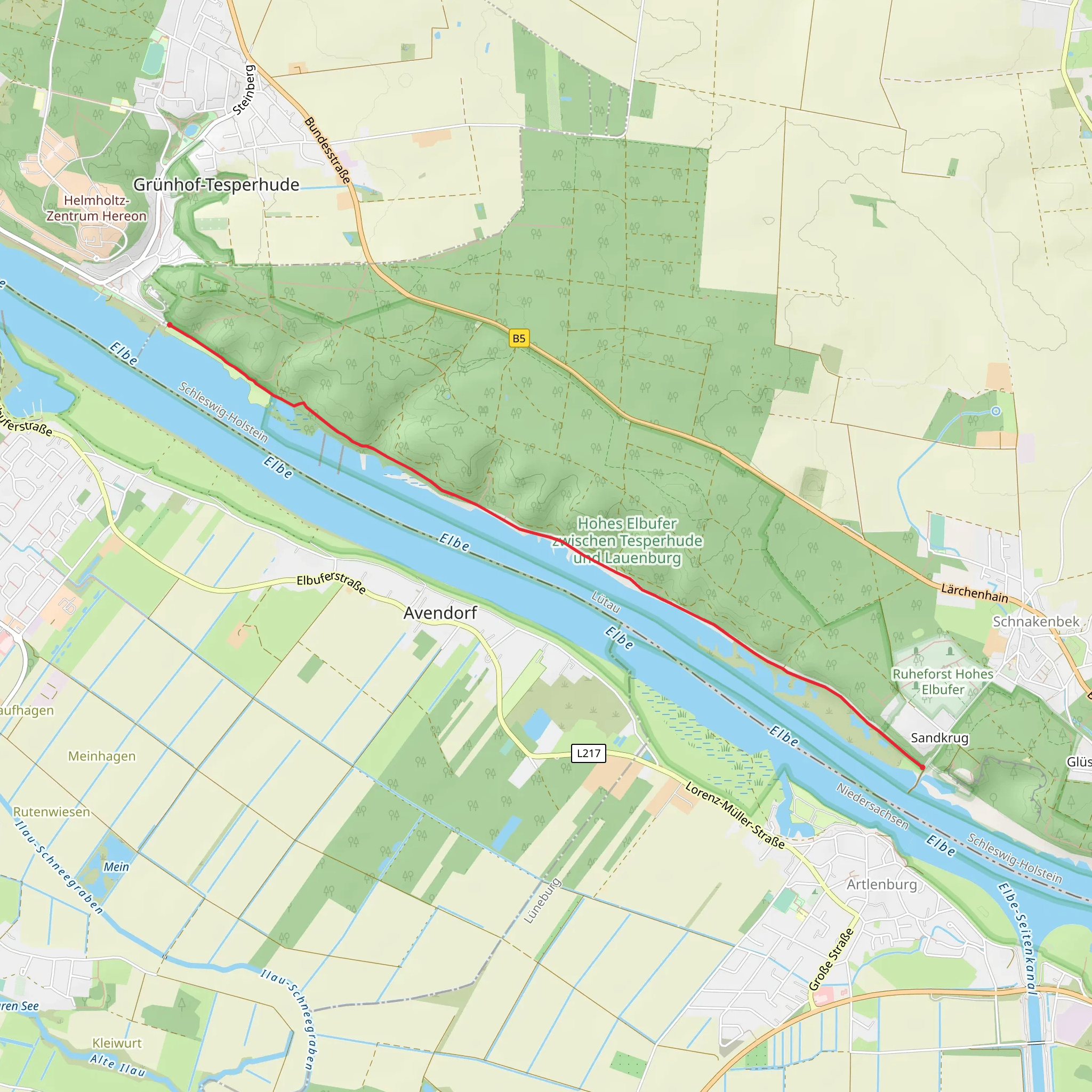 Escheburg - Elbkantinchen mobile static map