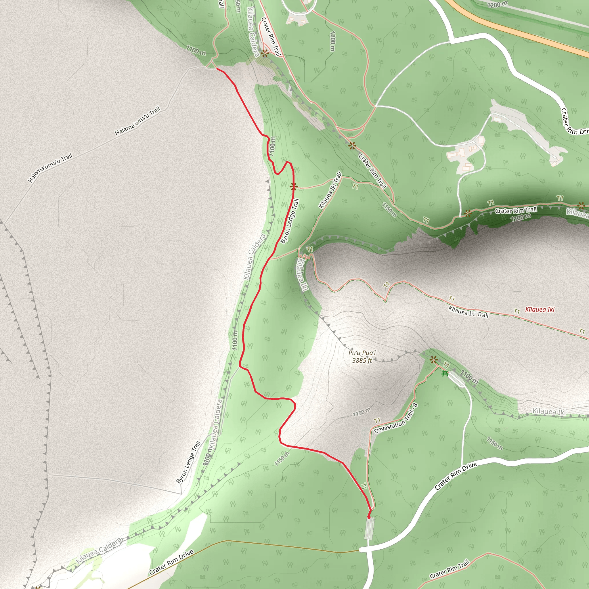 Bryan Ledge From Devastation Trailhead mobile static map