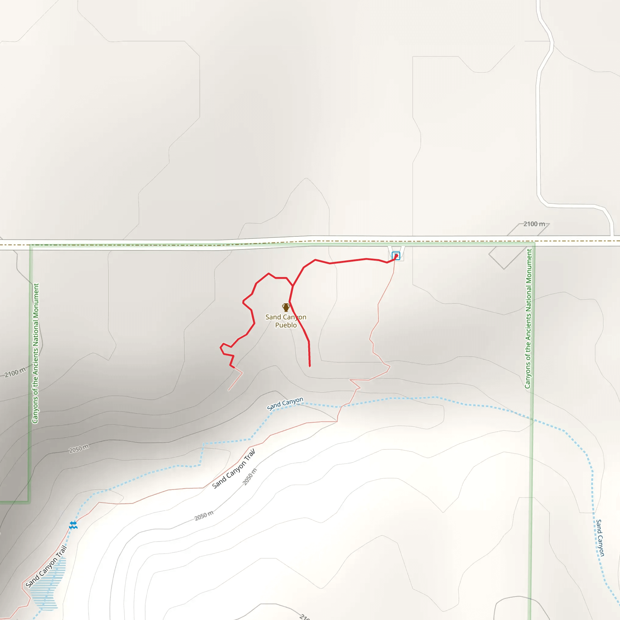 Sand Canyon mobile static map