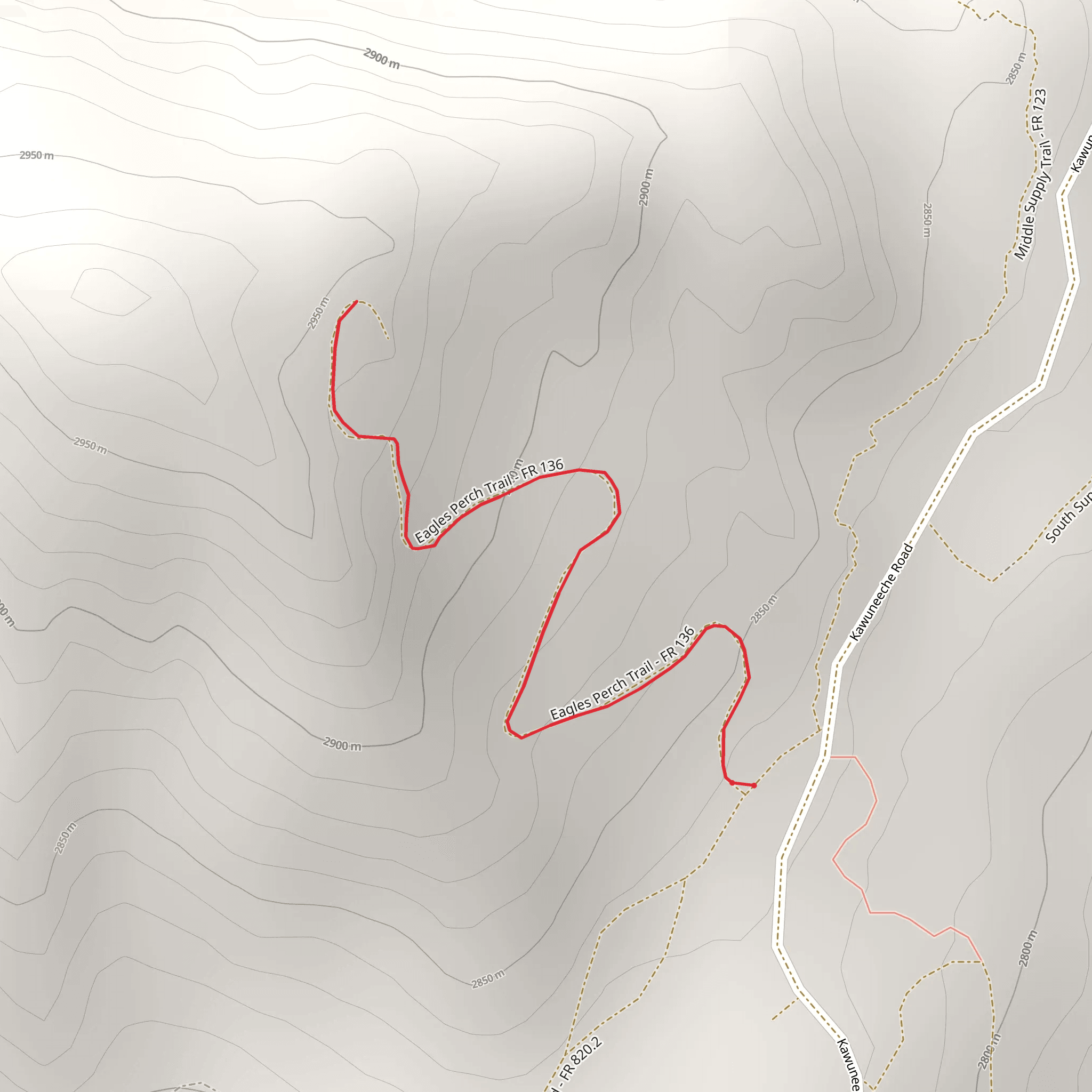 Eagles Perch Trail mobile static map