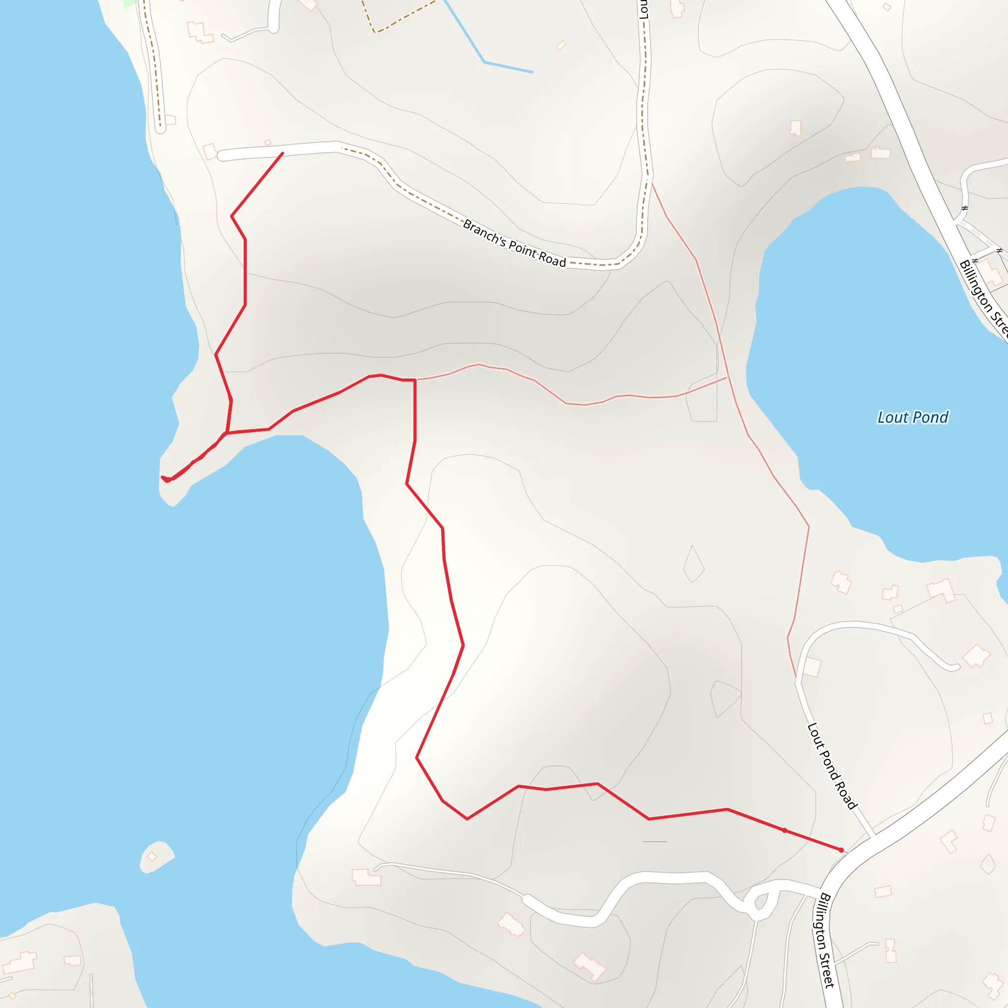 Billington Street via Billington Sea Trail mobile static map