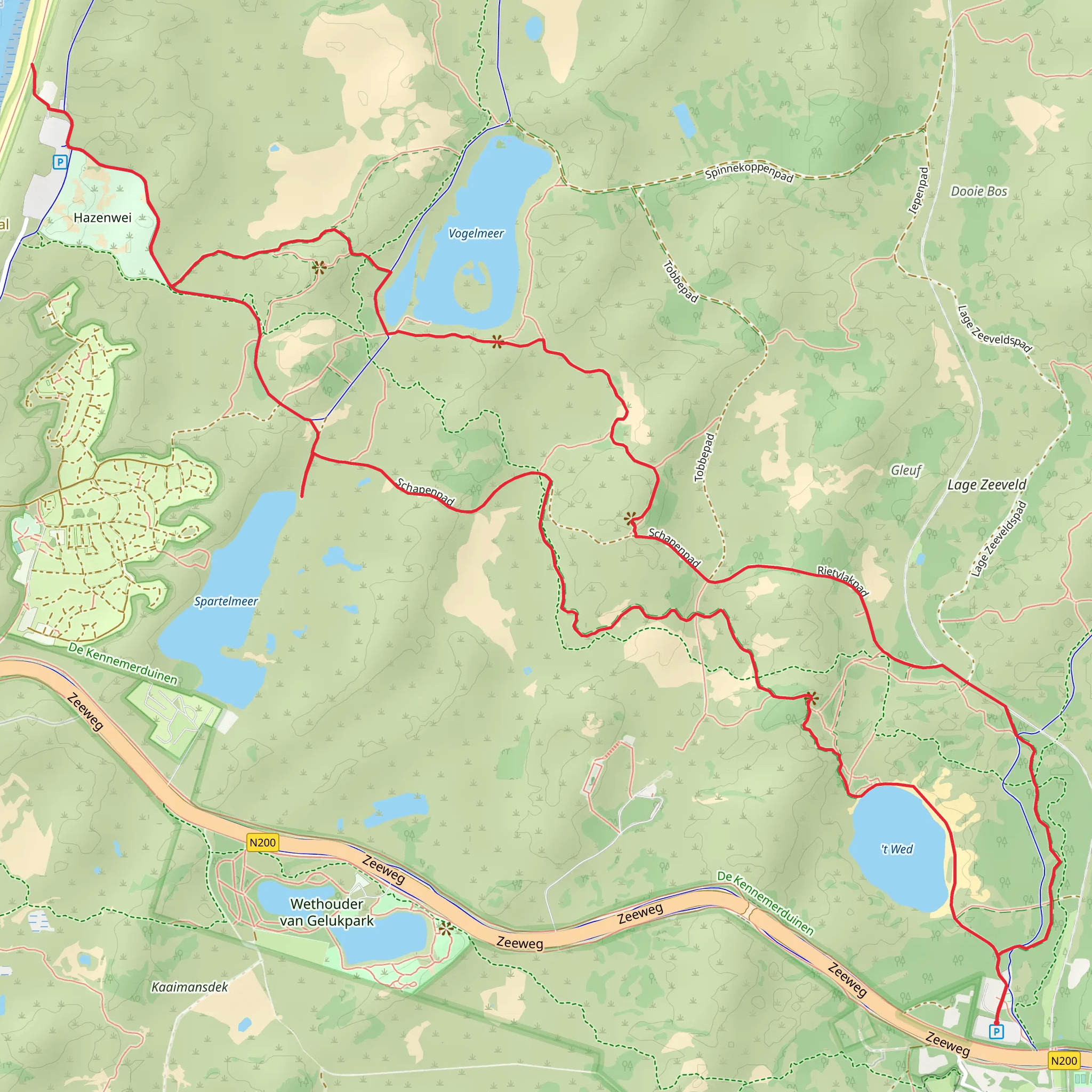 t Wed, Hazenwei, Vogelmeer and Helmberg Loop mobile static map