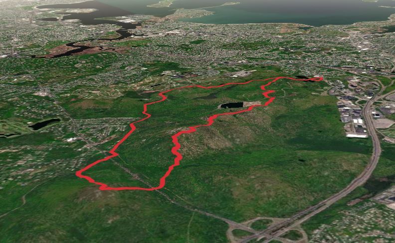 Skyline Trail and Sawcut Notch Path Loop via Saint Moritz Pond