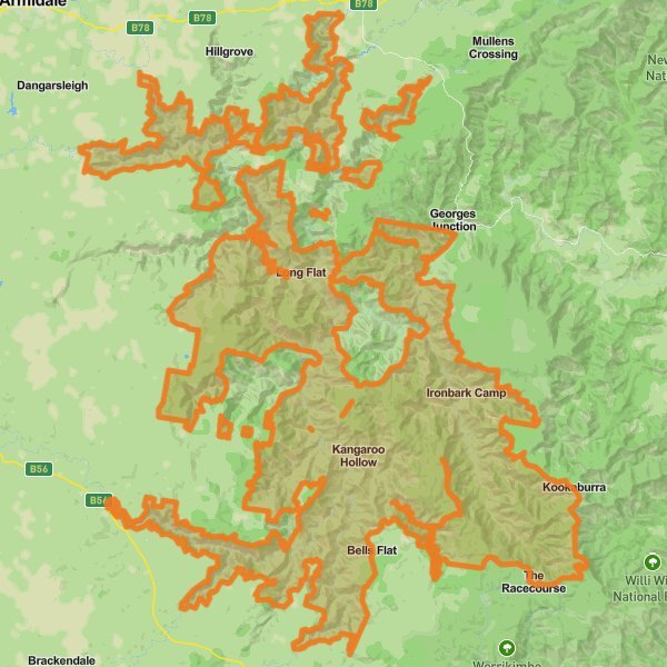 Oxley Wild Rivers National Park mobile static map