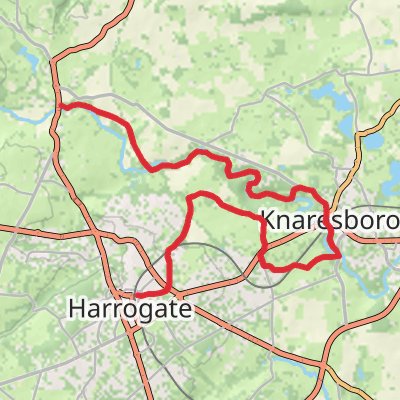 Ripley to Harrogate Walk mobile static map