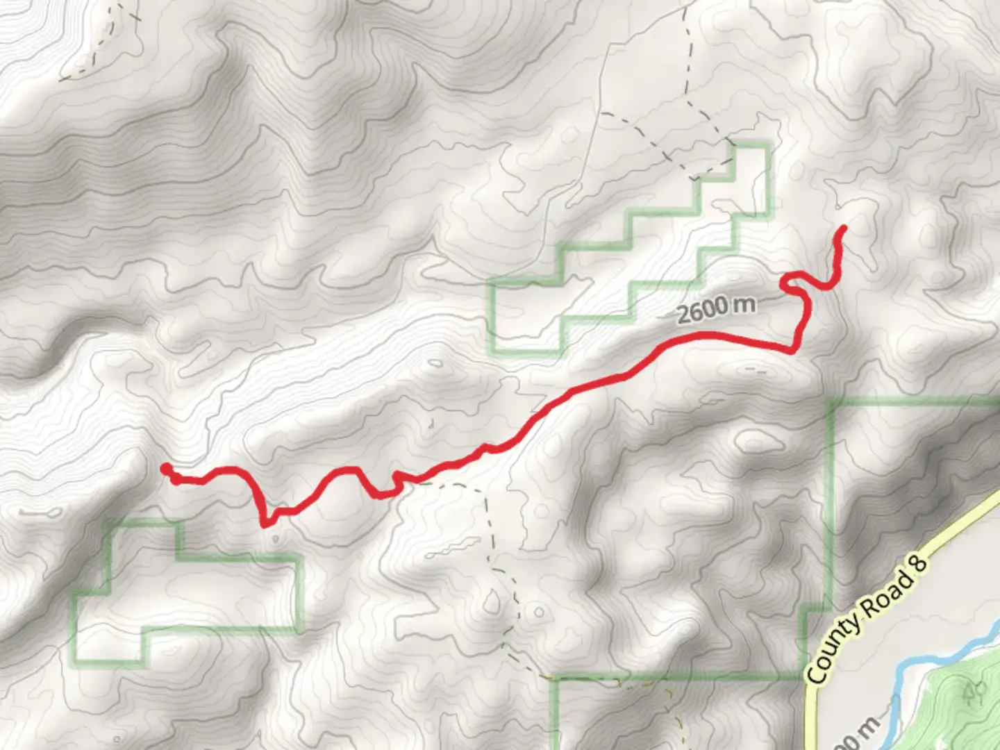 An image depicting the trail East Beaver Ridge Trail and its surrounding area.