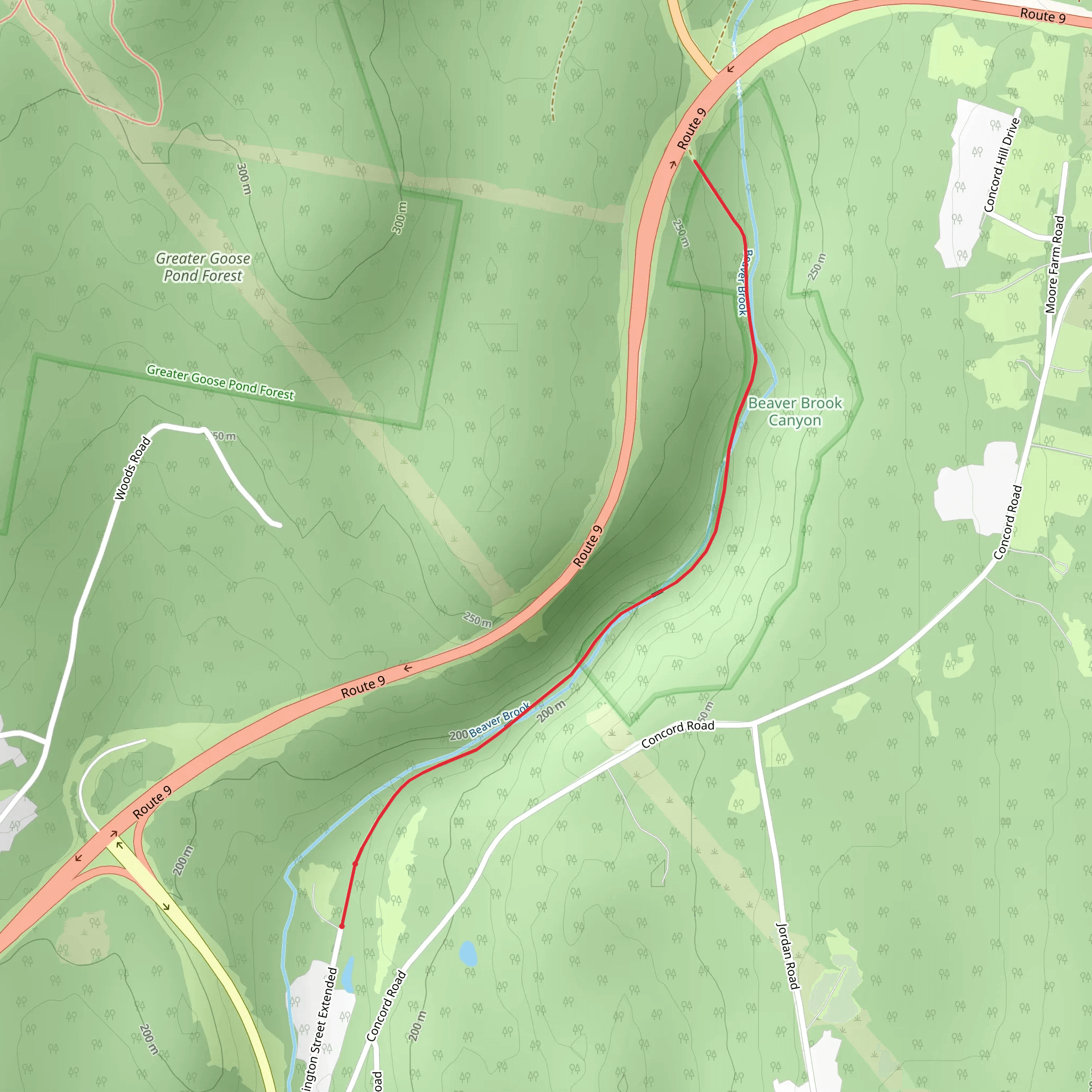 Beaver Brook Natural Area Walk mobile static map