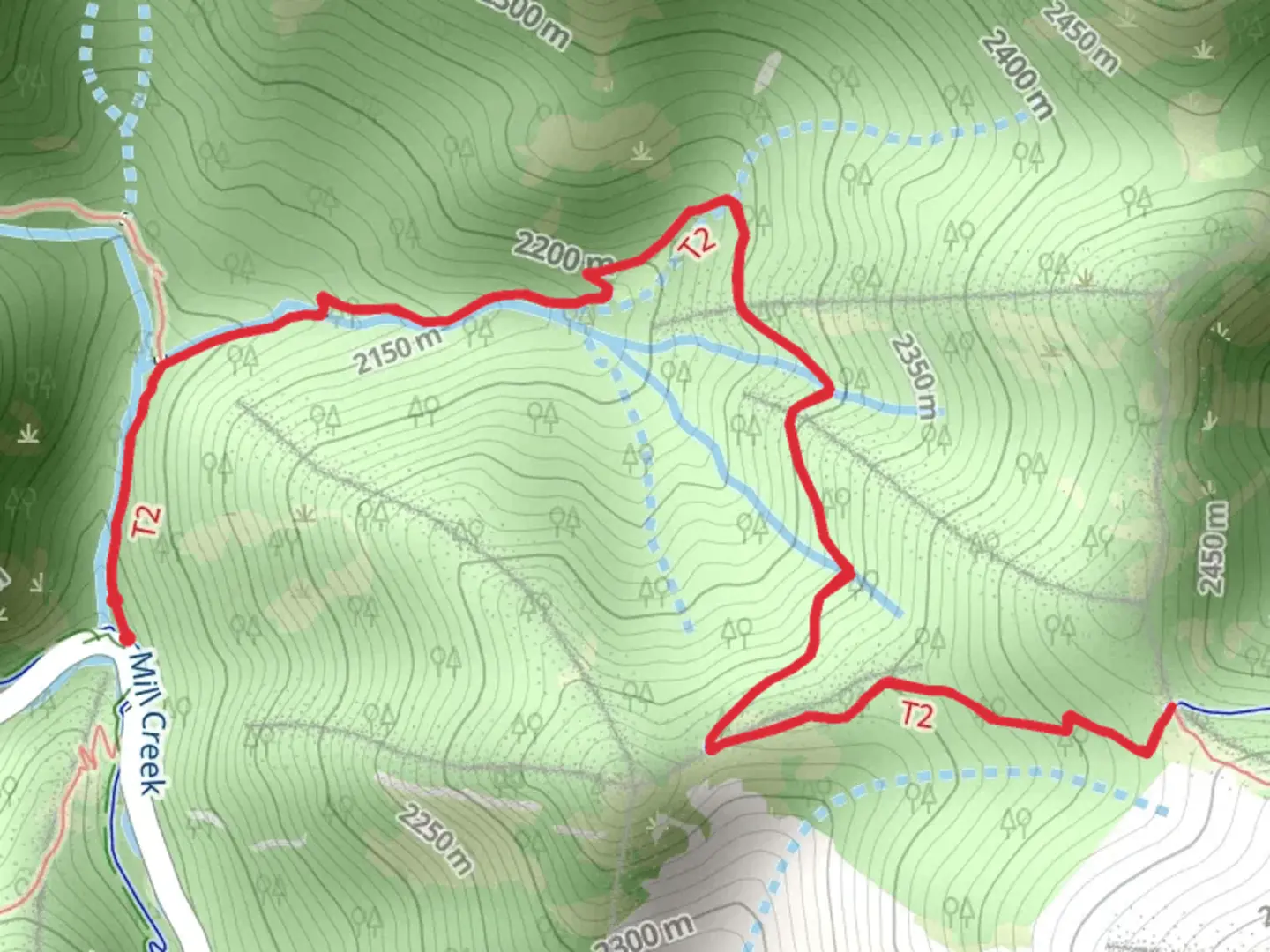 An image depicting the trail Lambs Canyon Pass via Lambs Canyon Trail and its surrounding area.