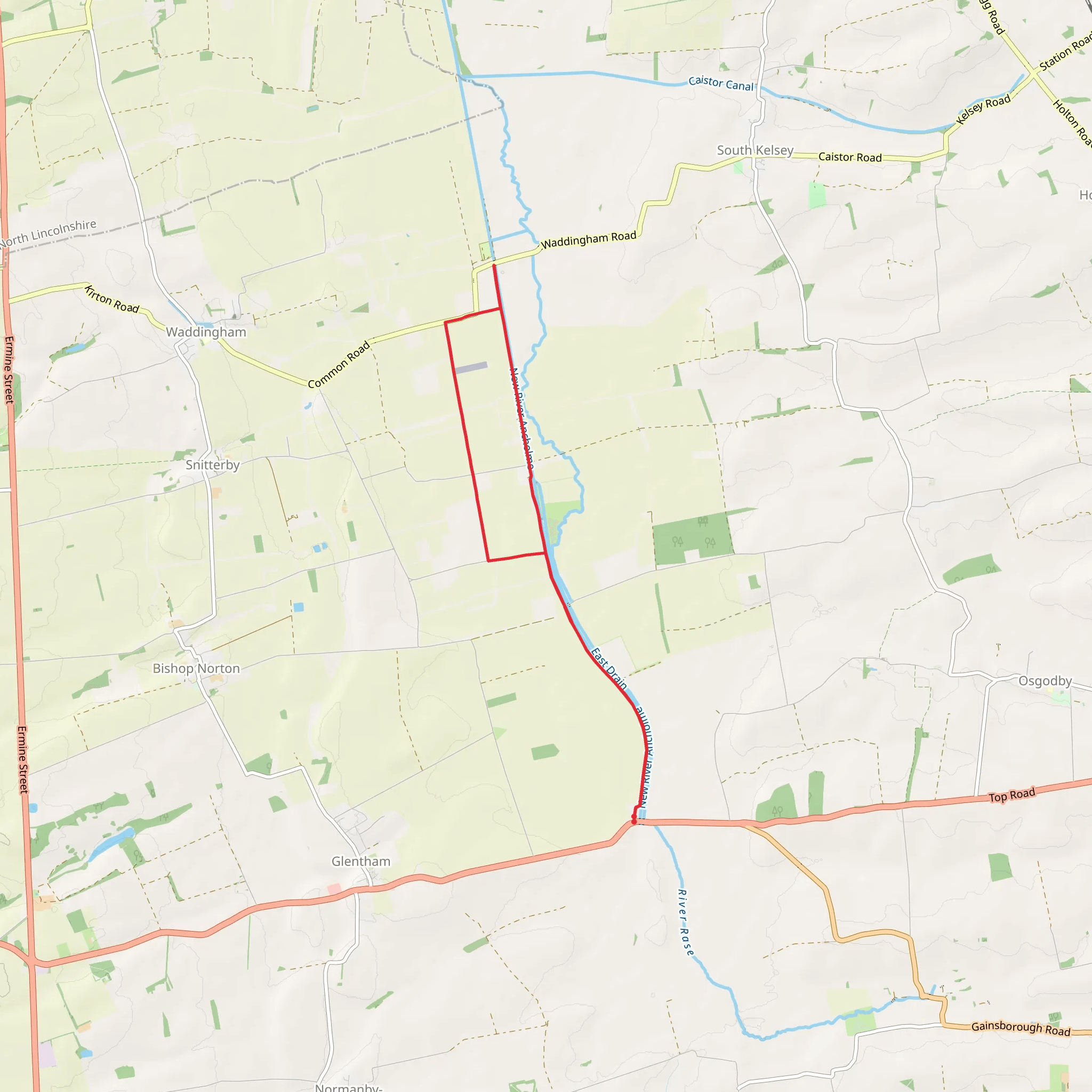 Bishopbridge to Brandy Wharf mobile static map