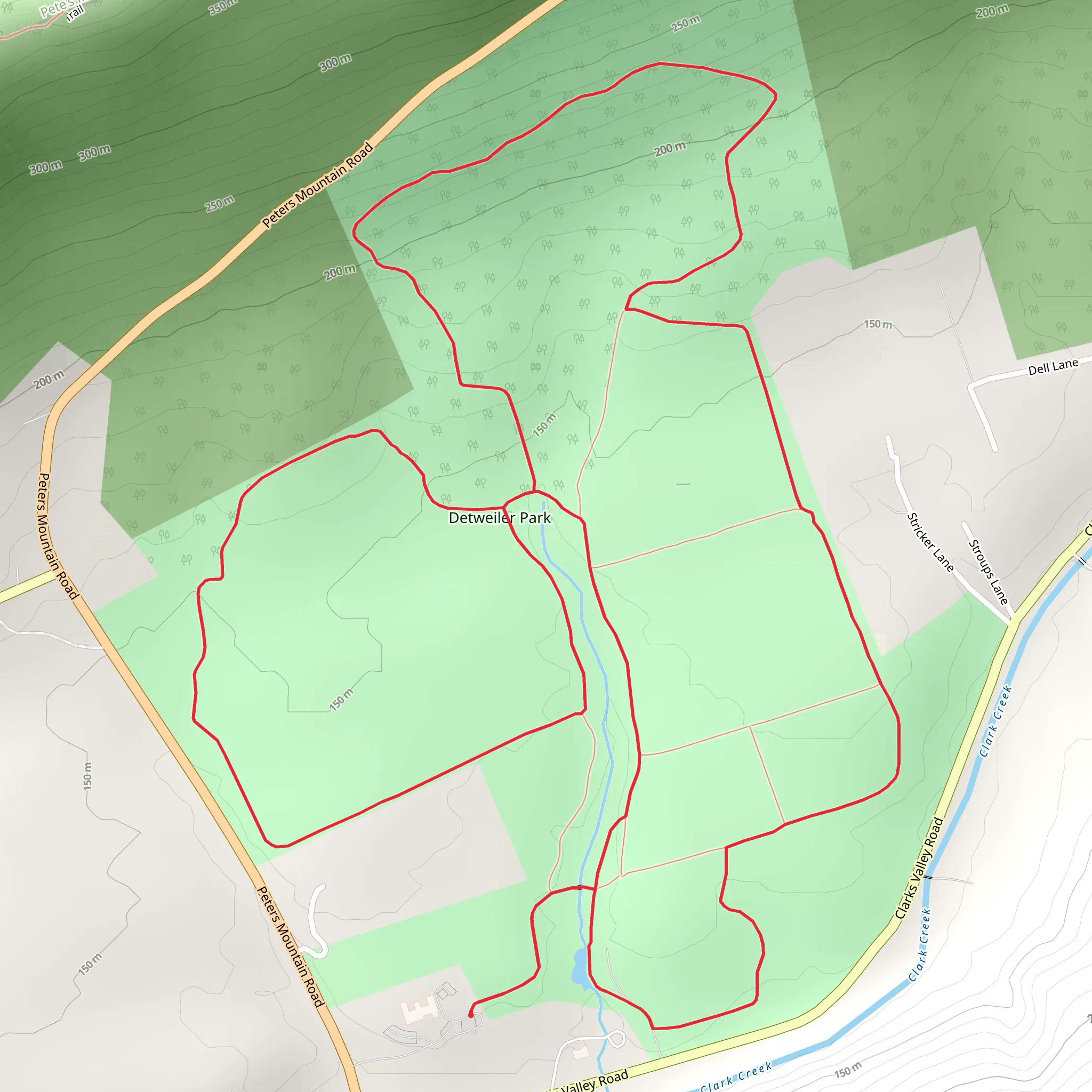Airstrip Loop via David's Field Trail mobile static map