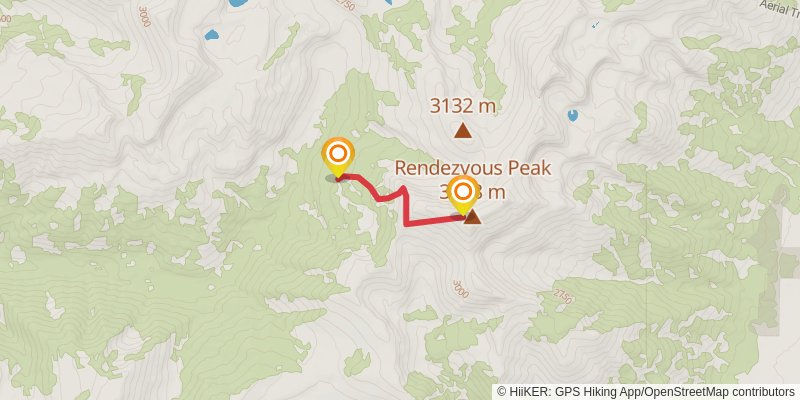 Teton Crest Trail spur 3 Map