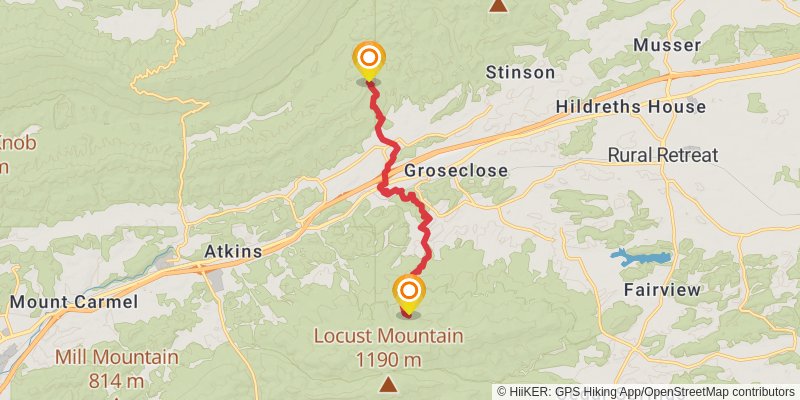 Appalachian Trail stage 58 Map