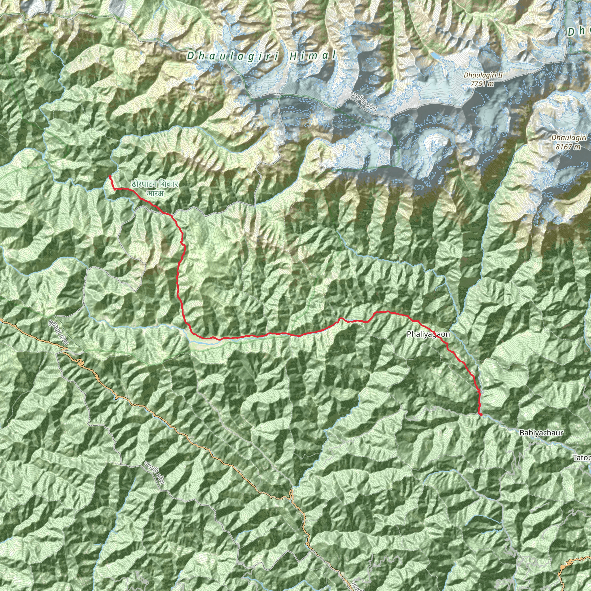 Dhorpatan Trek mobile static map