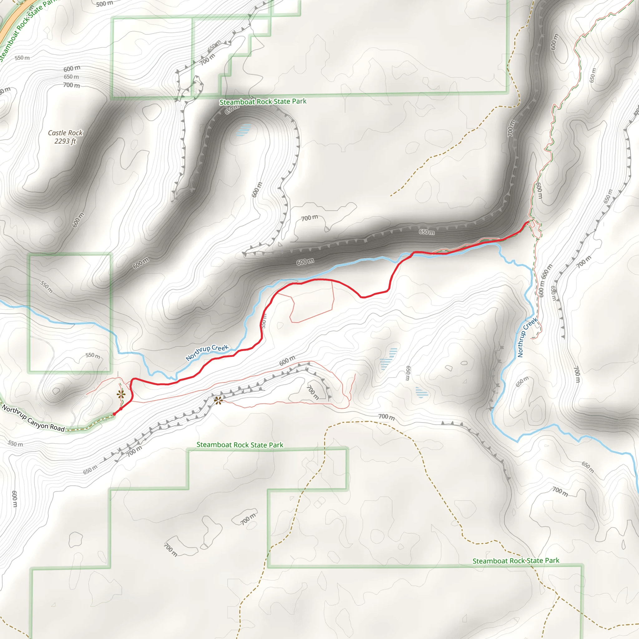 Northrup Creek mobile static map