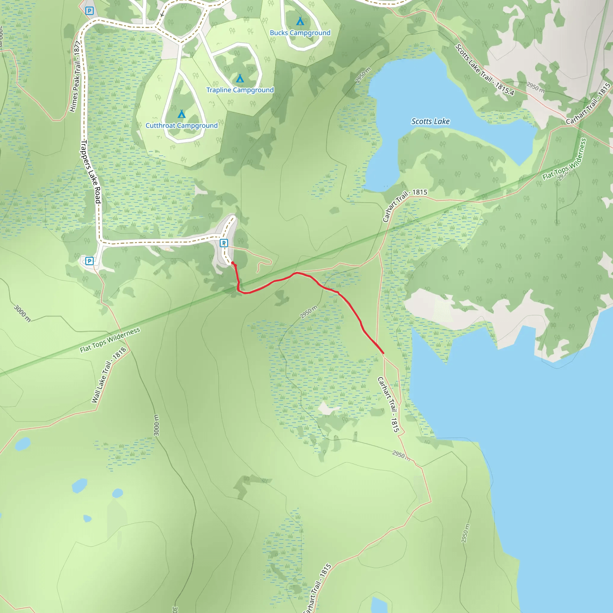 Scotts Bay Overlook Trail mobile static map