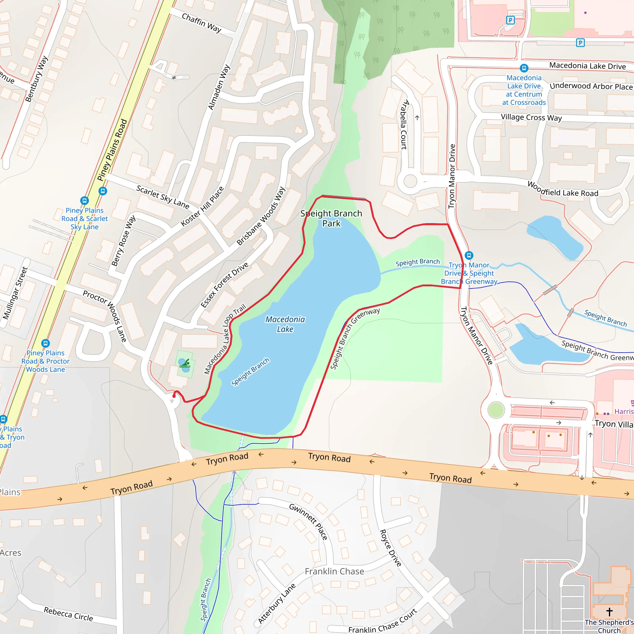 Macedonia Lake Loop mobile static map