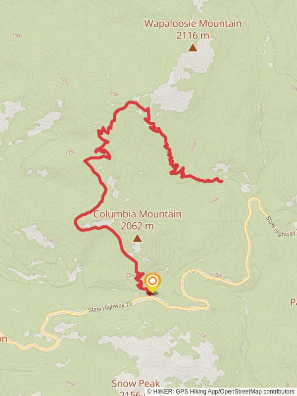 Jungle Hill Trail via Kettle Crest North Trail mobile static map