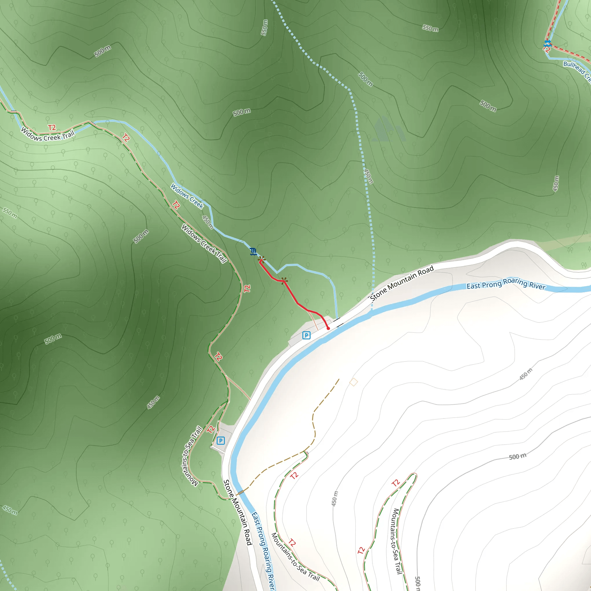 Widows Falls mobile static map