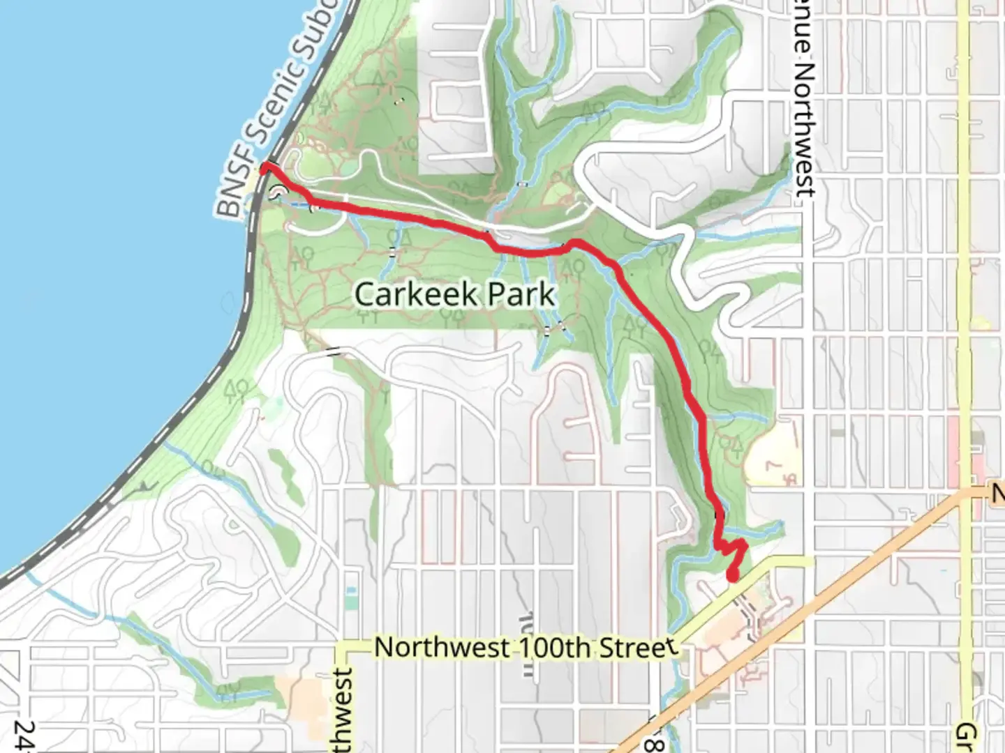 An image depicting the trail Piper's Creek Trail and its surrounding area.