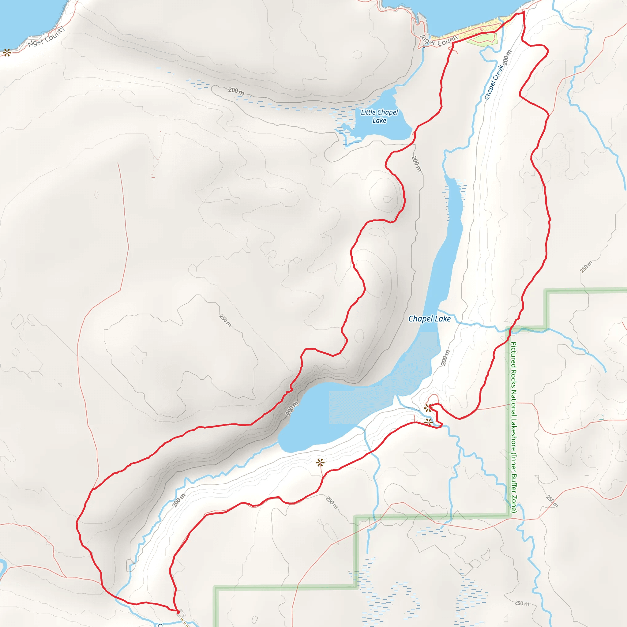 Chapel Lake Loop mobile static map
