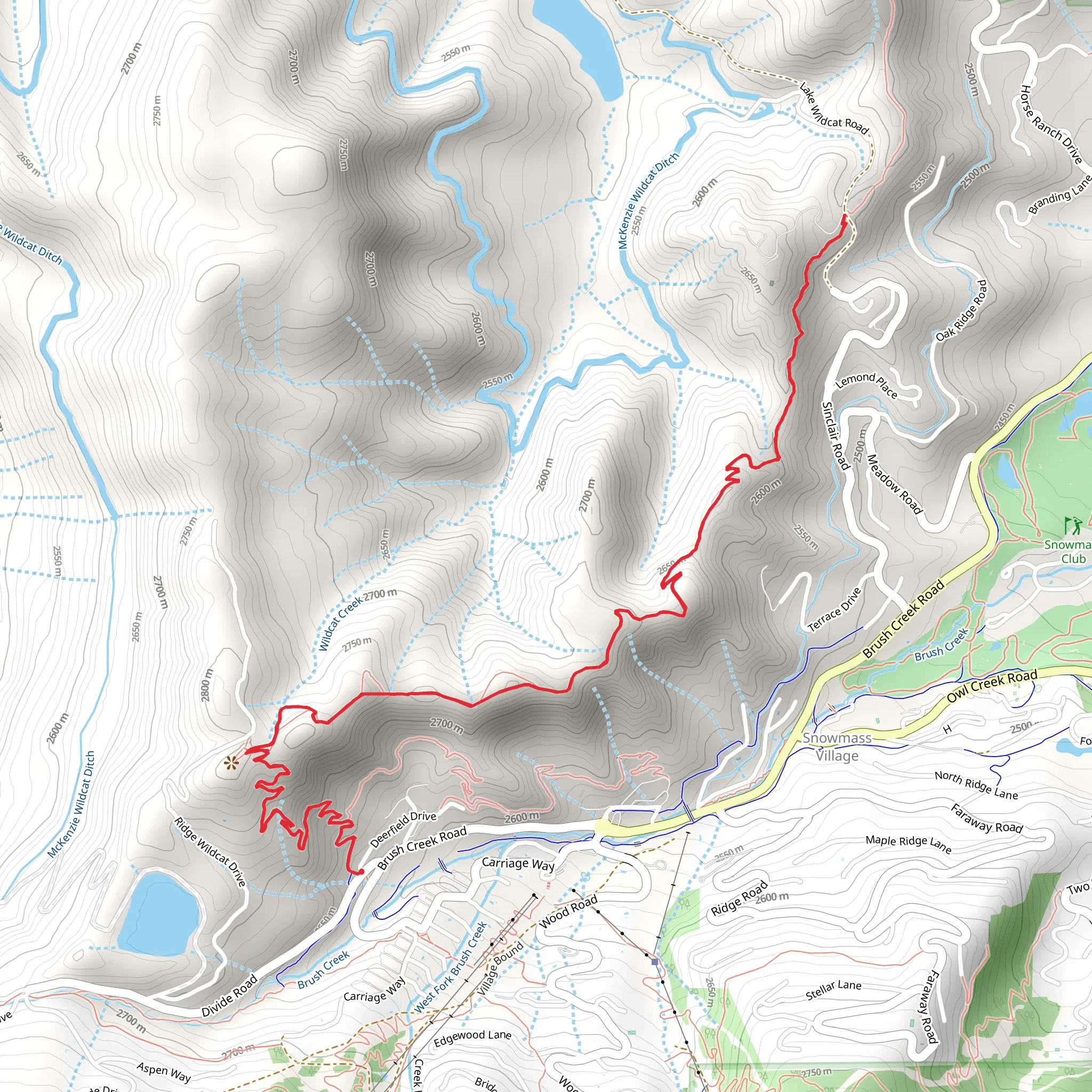 Rim Trail South from Divide Road mobile static map