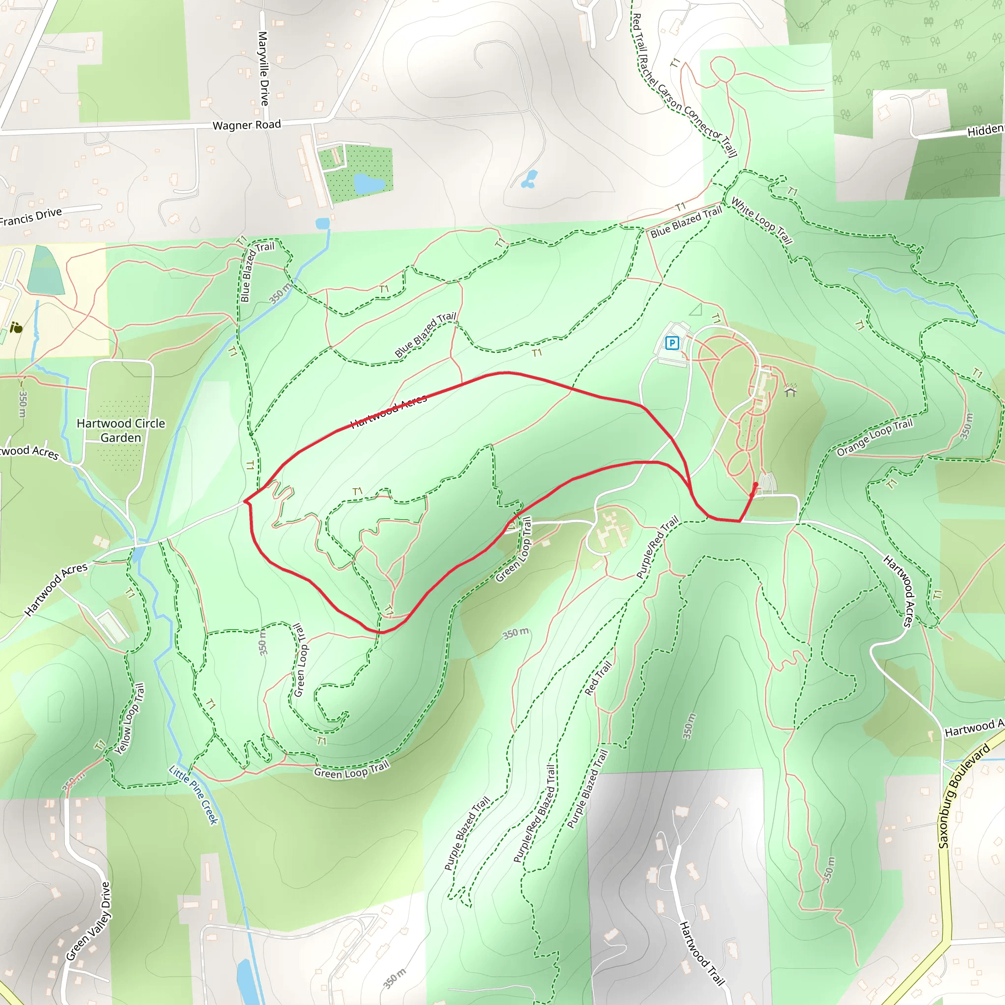 Hartwood Acres Loop mobile static map