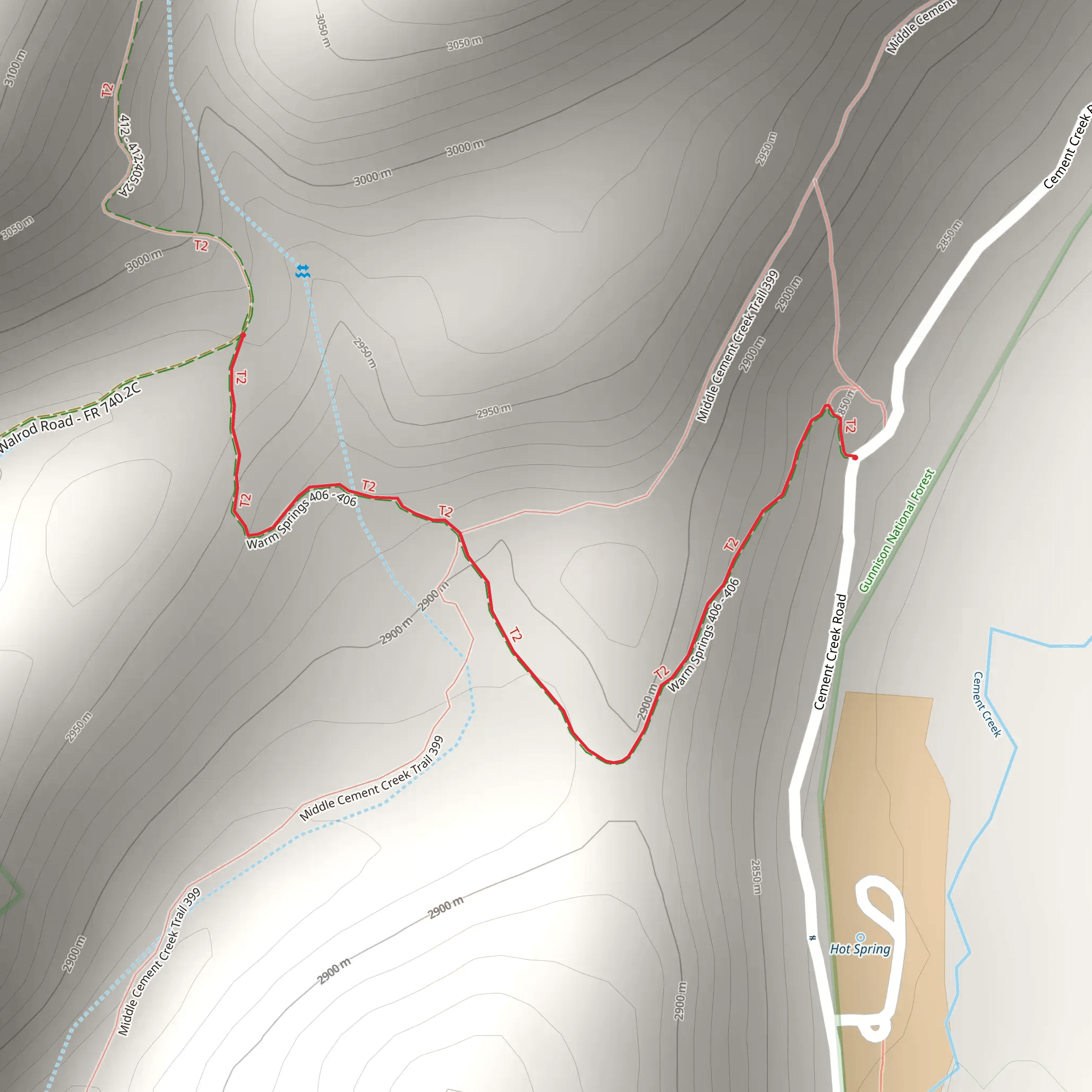 Warm Springs Trail mobile static map