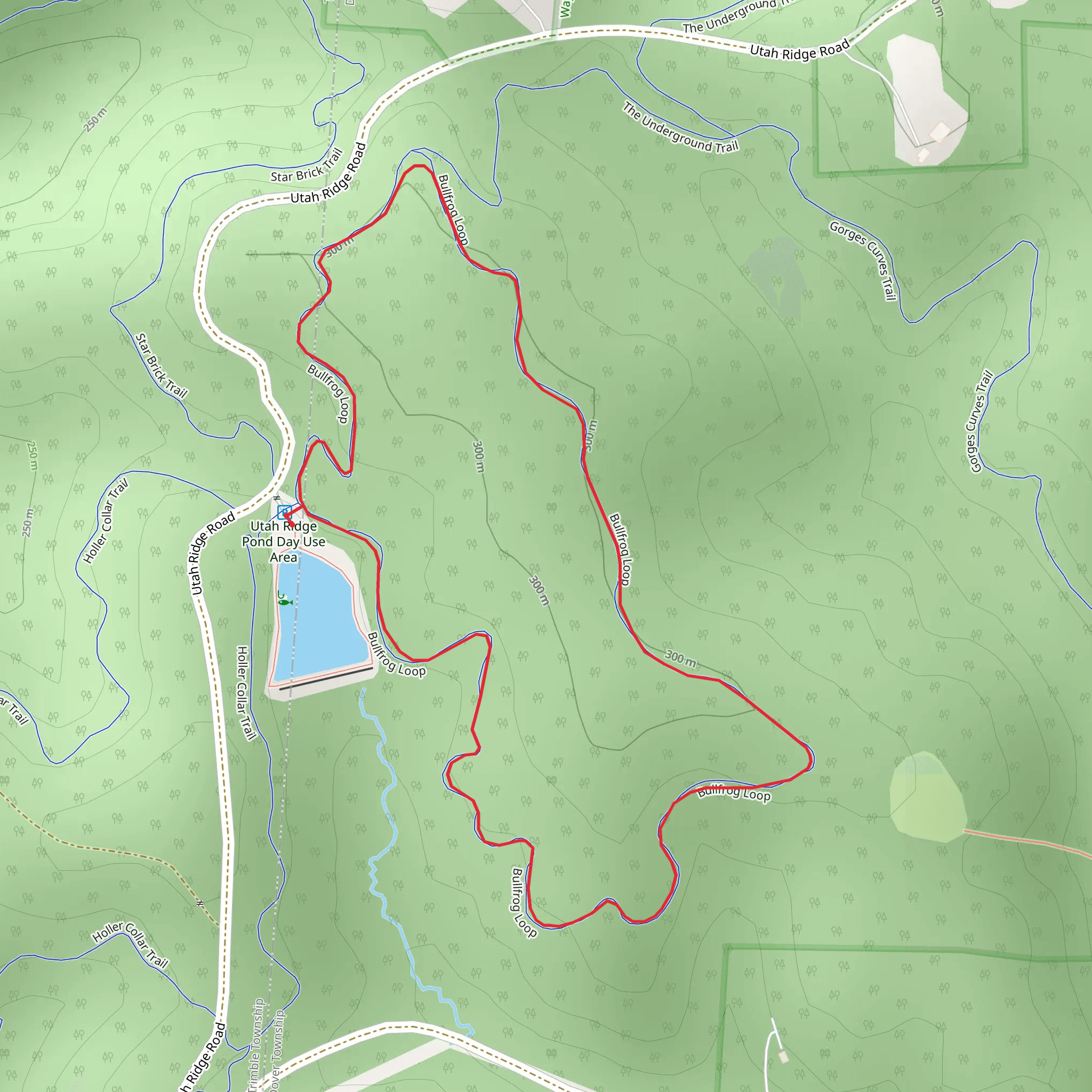 Bullfrog Loop Trail mobile static map