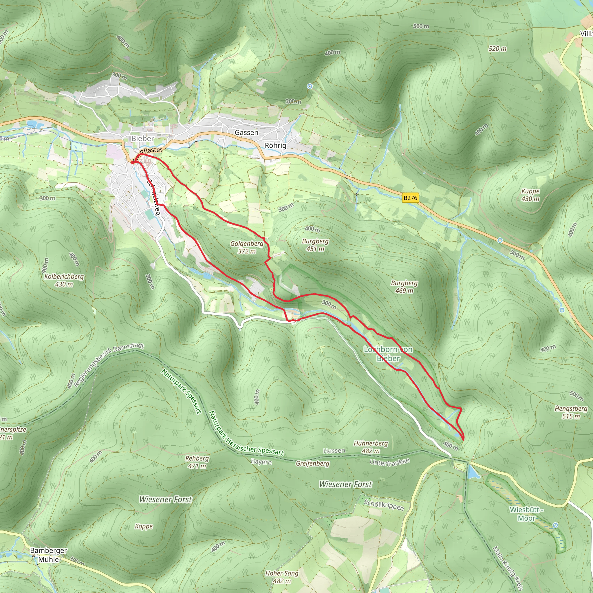 Kulturweg Biebergemuend Loop mobile static map