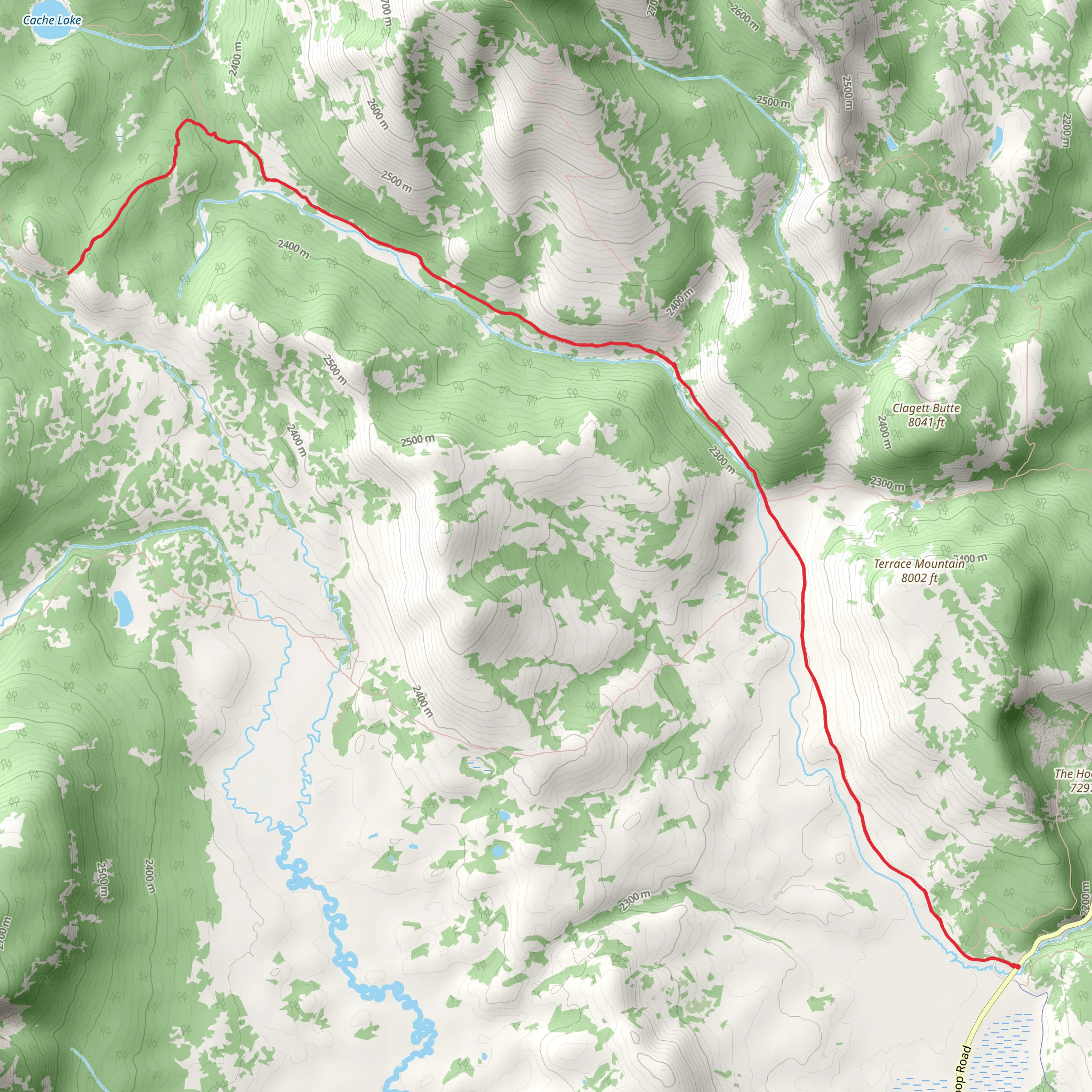 Glen Creek Trail mobile static map