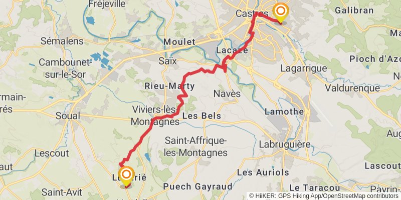 Via Tolosana stage 19 Map