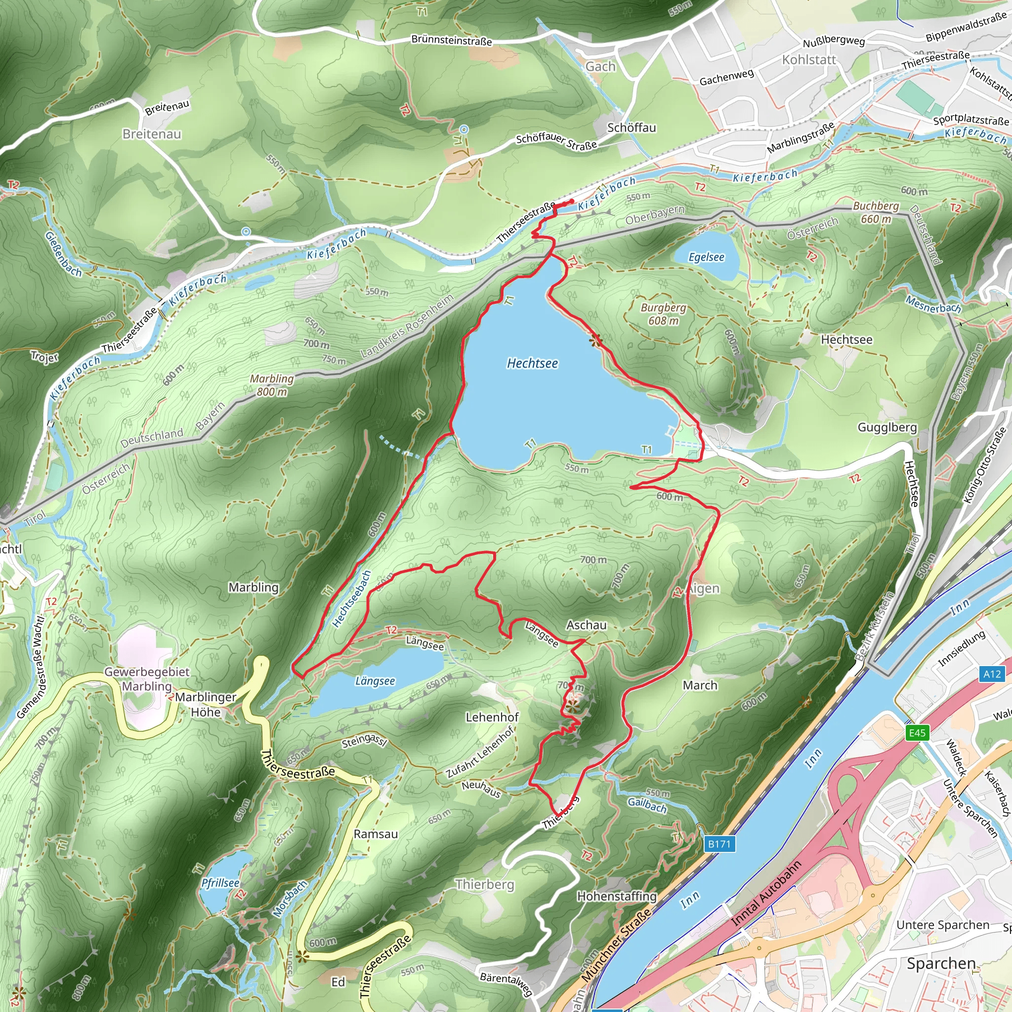 Hechtsee and Ruine Thierberg Loop mobile static map