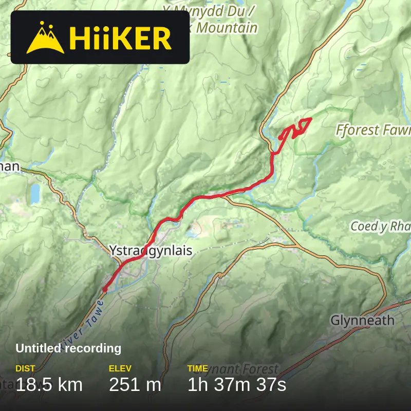 A map preview of the recording Untitled recording.