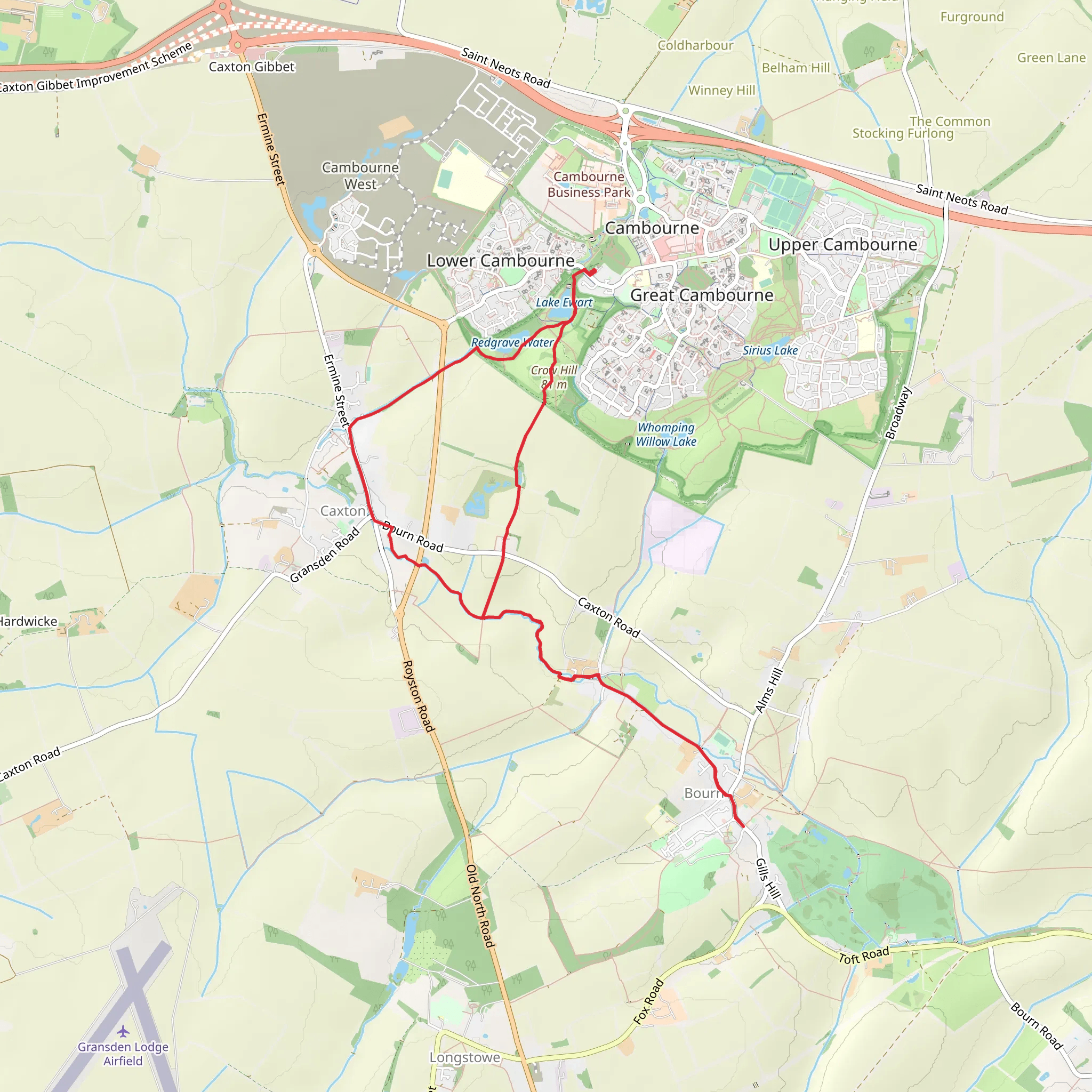 Cambourne Loop mobile static map