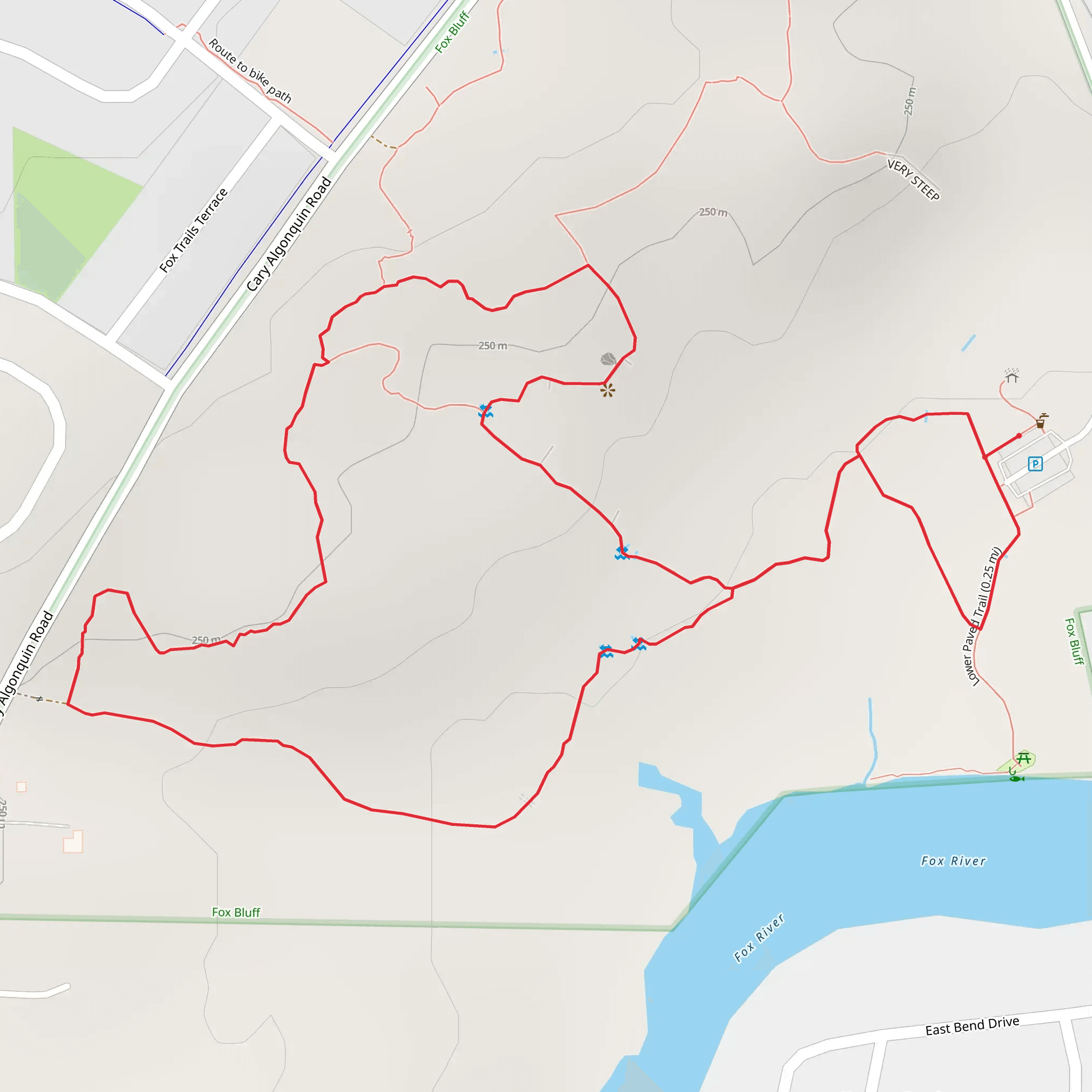 Upper grass Loop Trail mobile static map