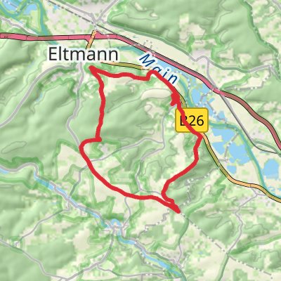 Ruine Wallburg and Zeller Forst Loop mobile static map