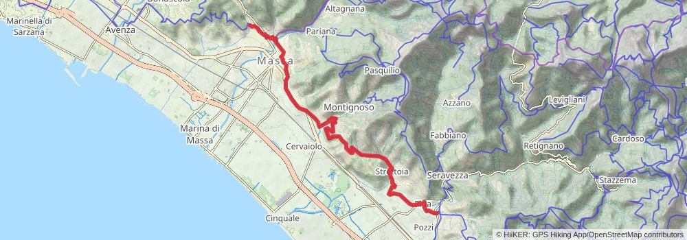 Via Francigena stage 94 Map