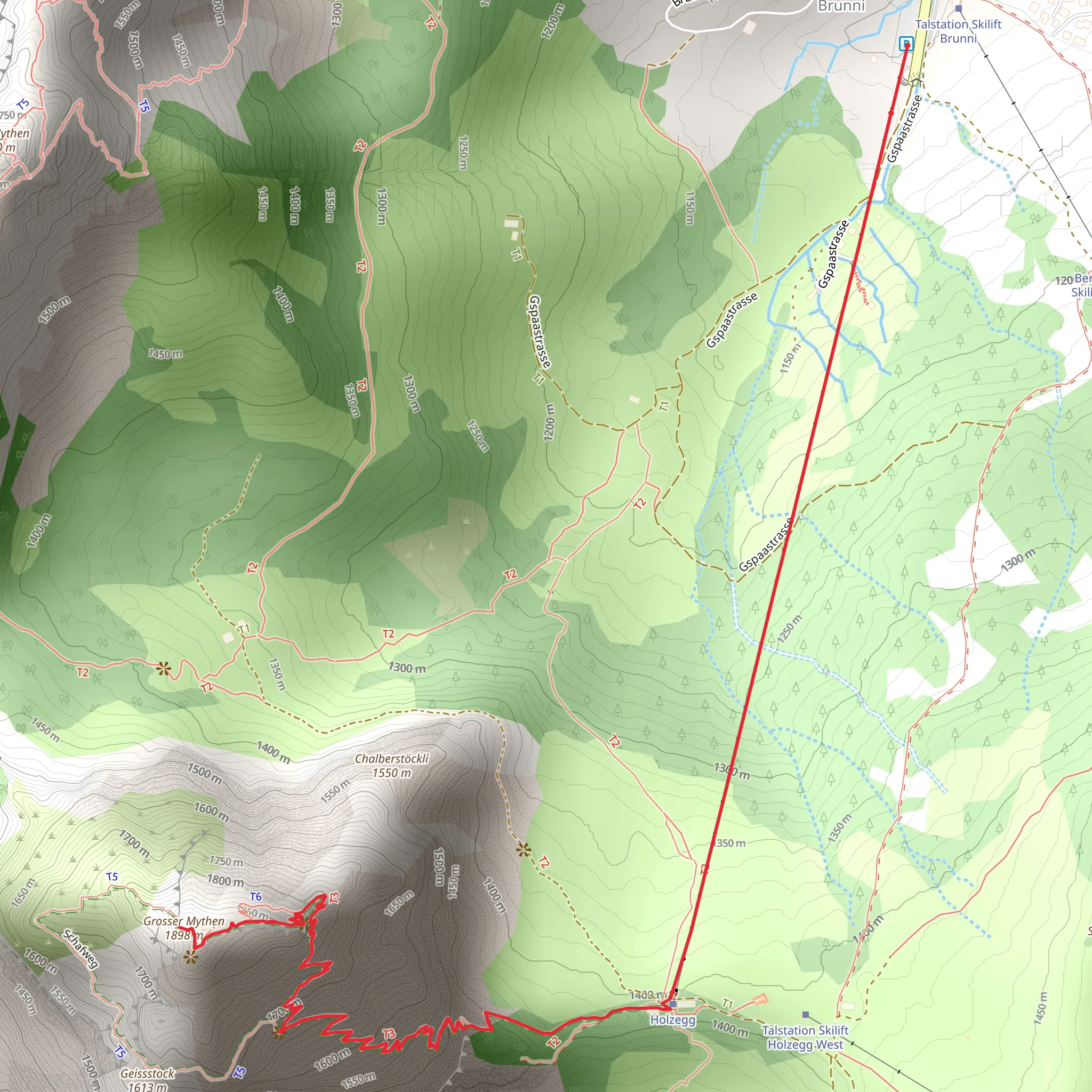 Brunni - grosser Mythen mobile static map