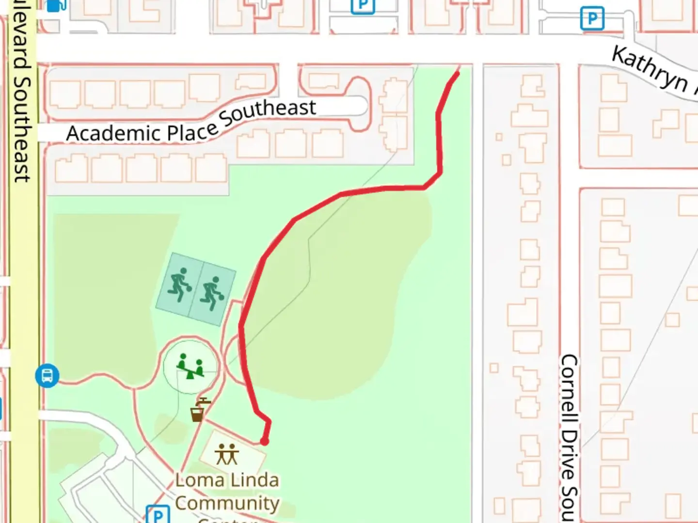 An image depicting the trail Korean War Veterans Park and its surrounding area.