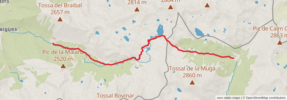 GR 11 Senda Pirenaica Cataluña stage 12 Map