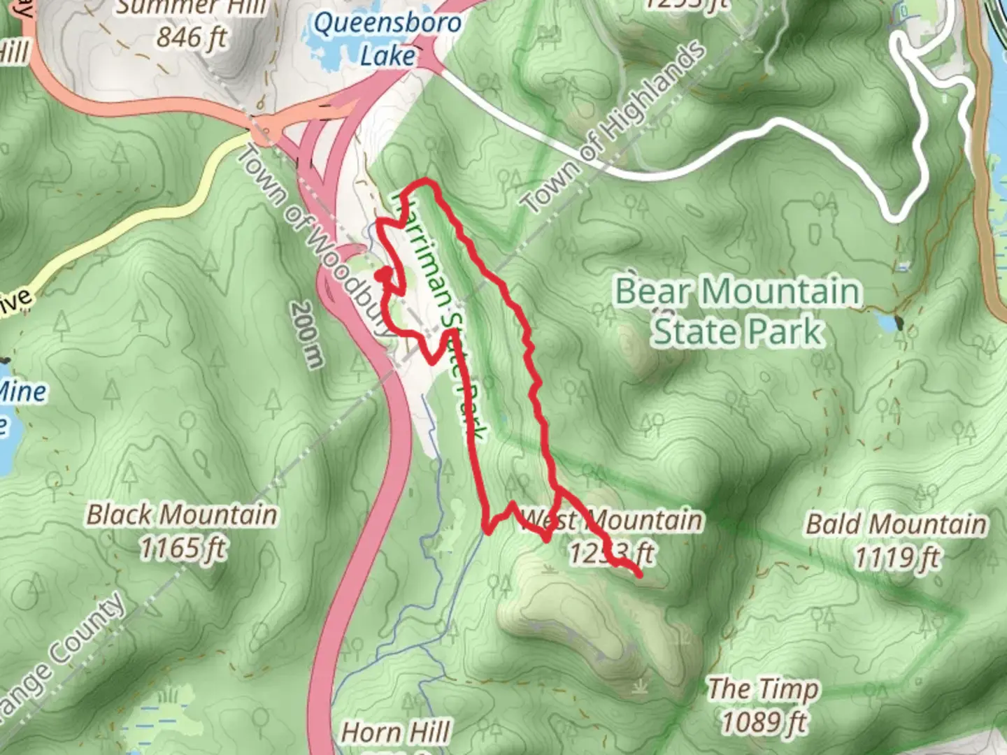 An image depicting the trail West Mountain via Timp-Torne Trail and its surrounding area.
