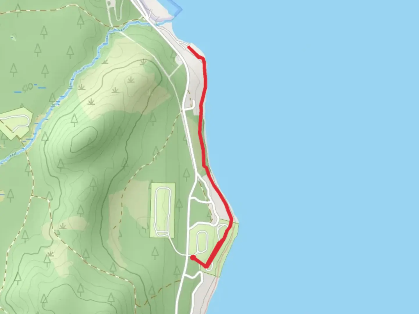 An image depicting the trail Luby Bay Campground and its surrounding area.