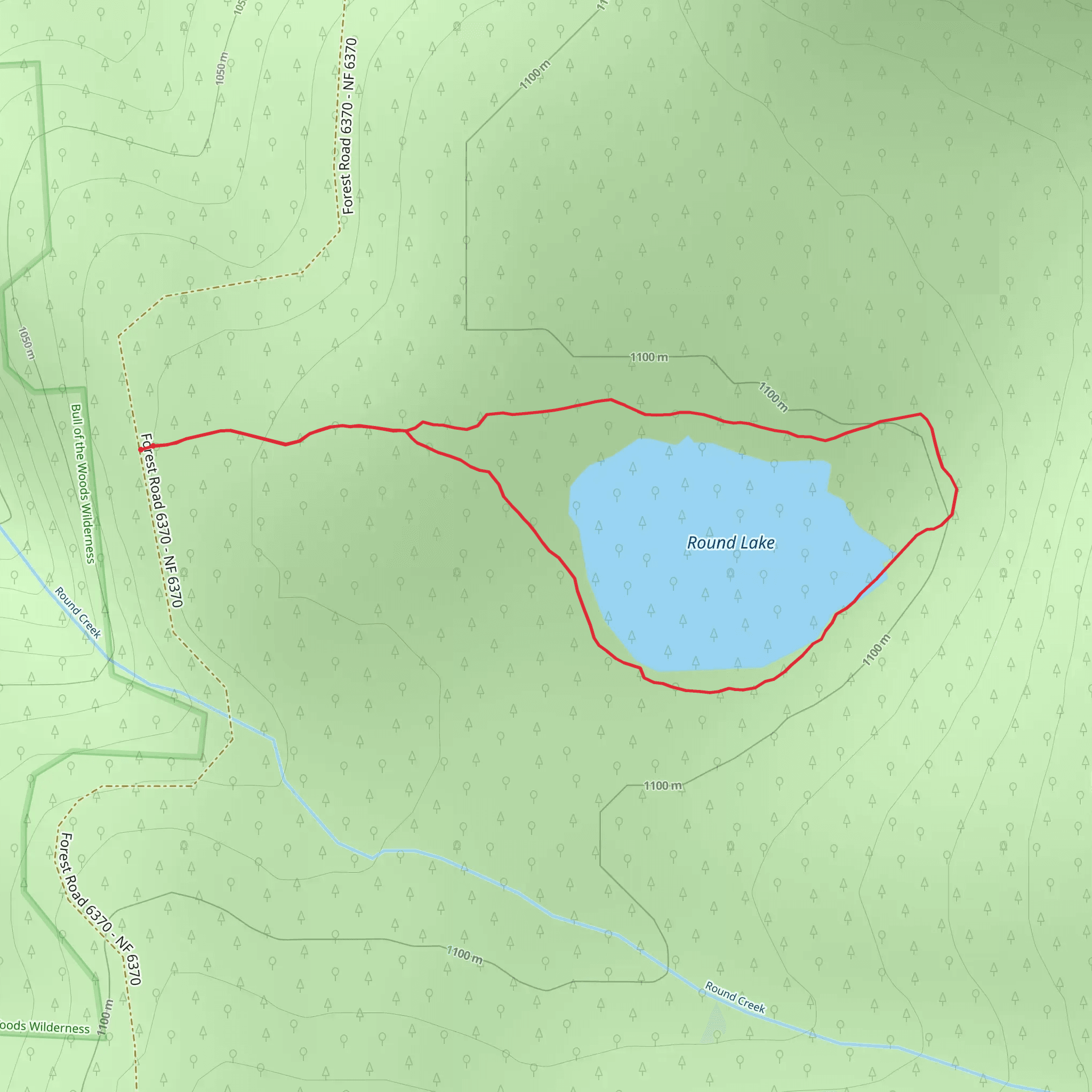 Round Lake Trail mobile static map