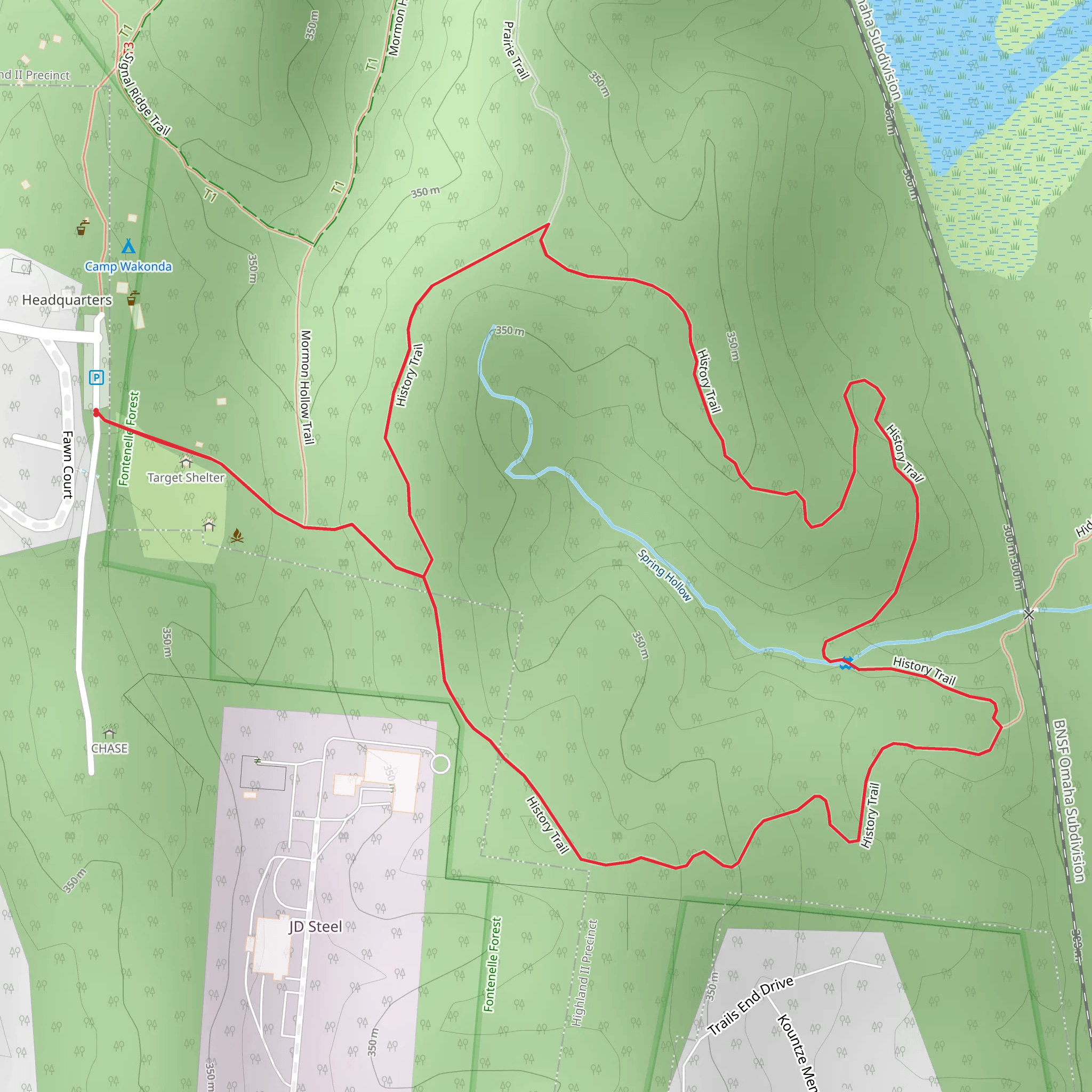 History Loop Trail mobile static map