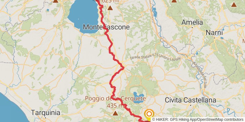 Via Francigena - Italy stage 10 Map