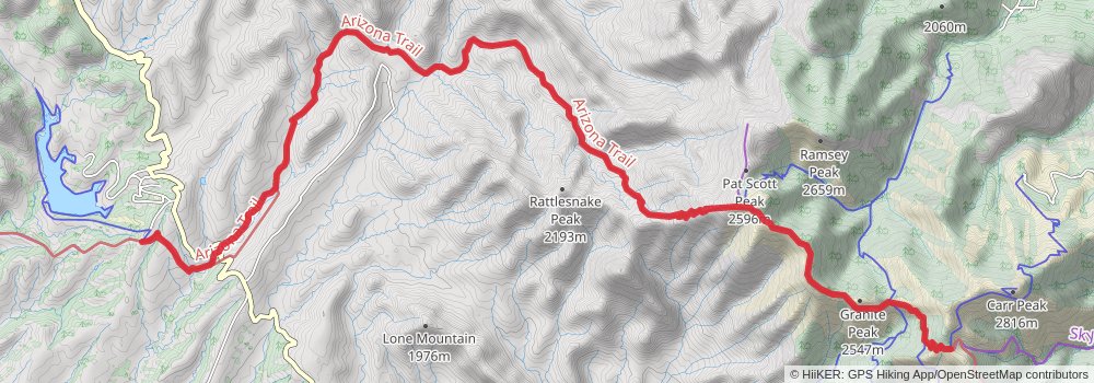 Arizona Trail stage 2 Map