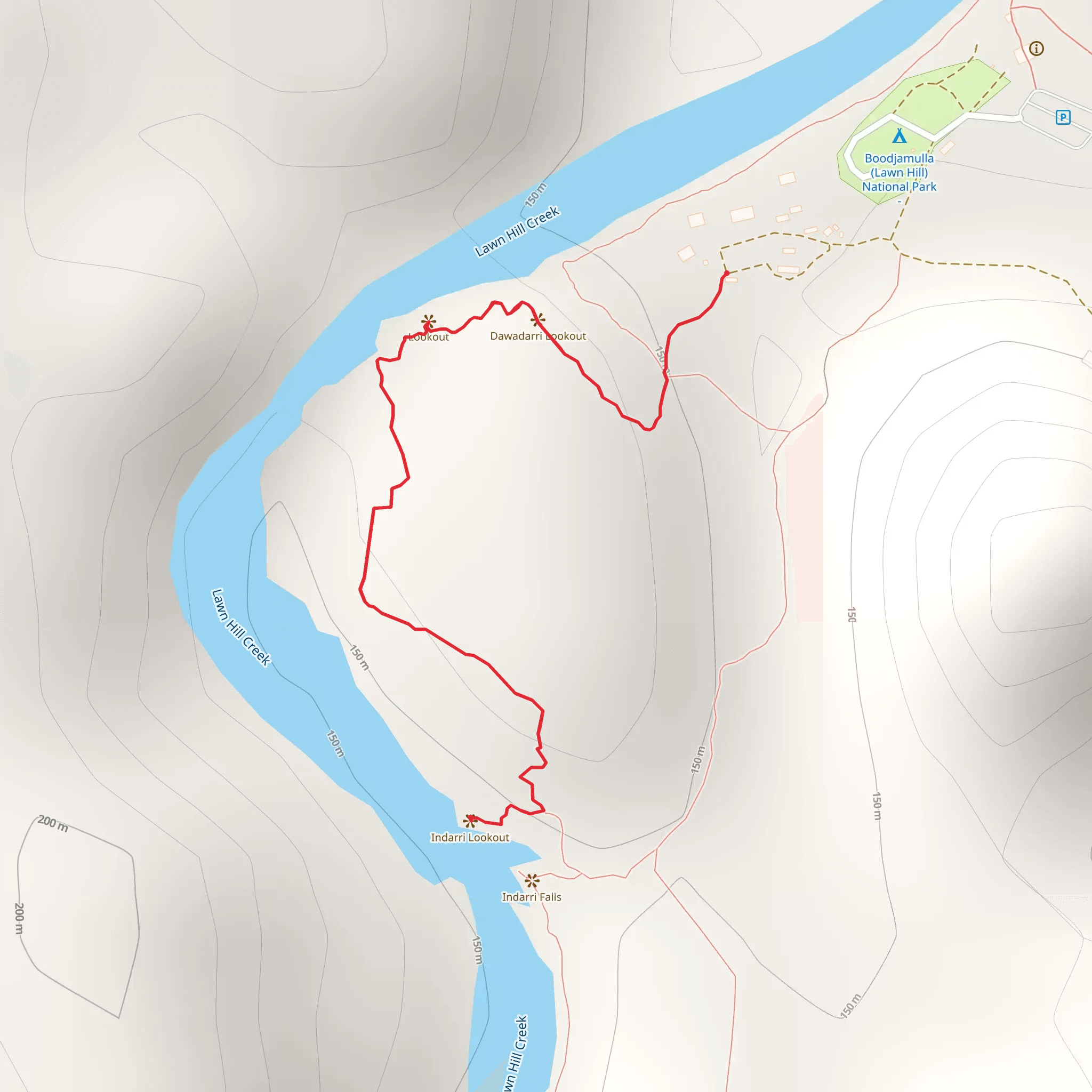 Duwadarri Lookout Track mobile static map