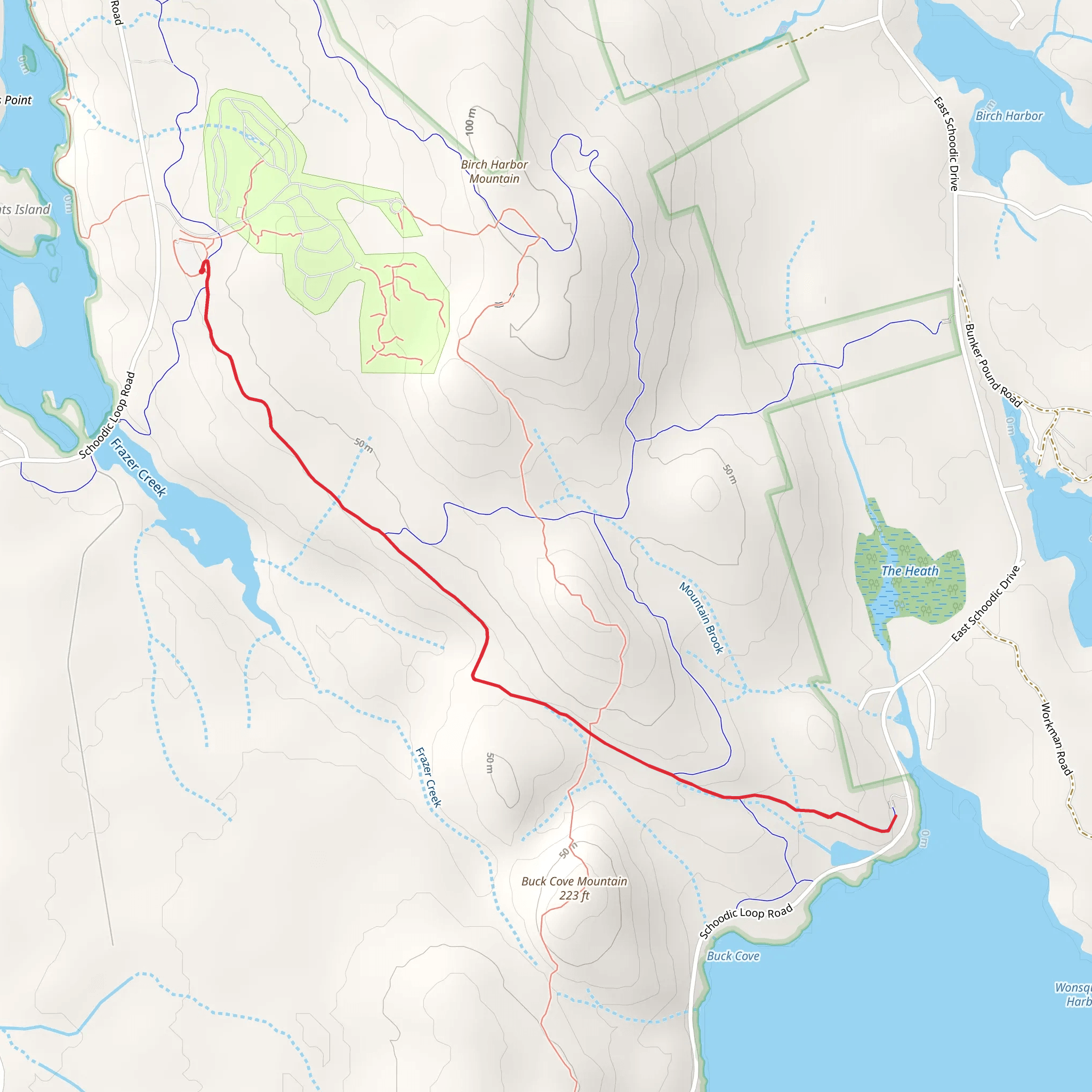 Wonsqueak Path Out and Back mobile static map