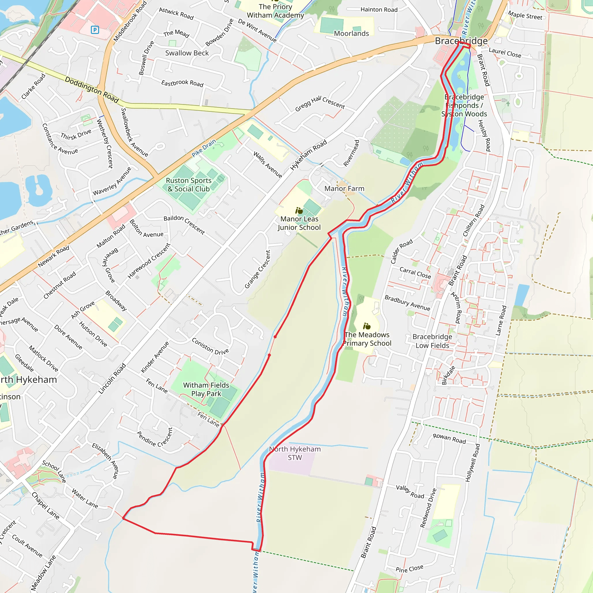 River Witham - North Hykeham mobile static map